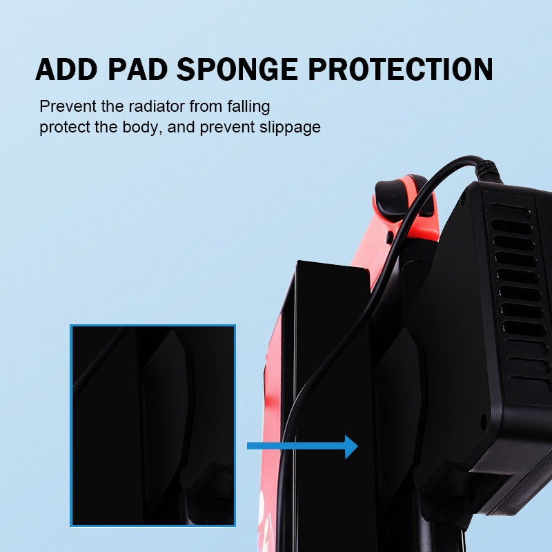 Suitable for switch host heatsink switch game console base with temperature display and cooling fan.
