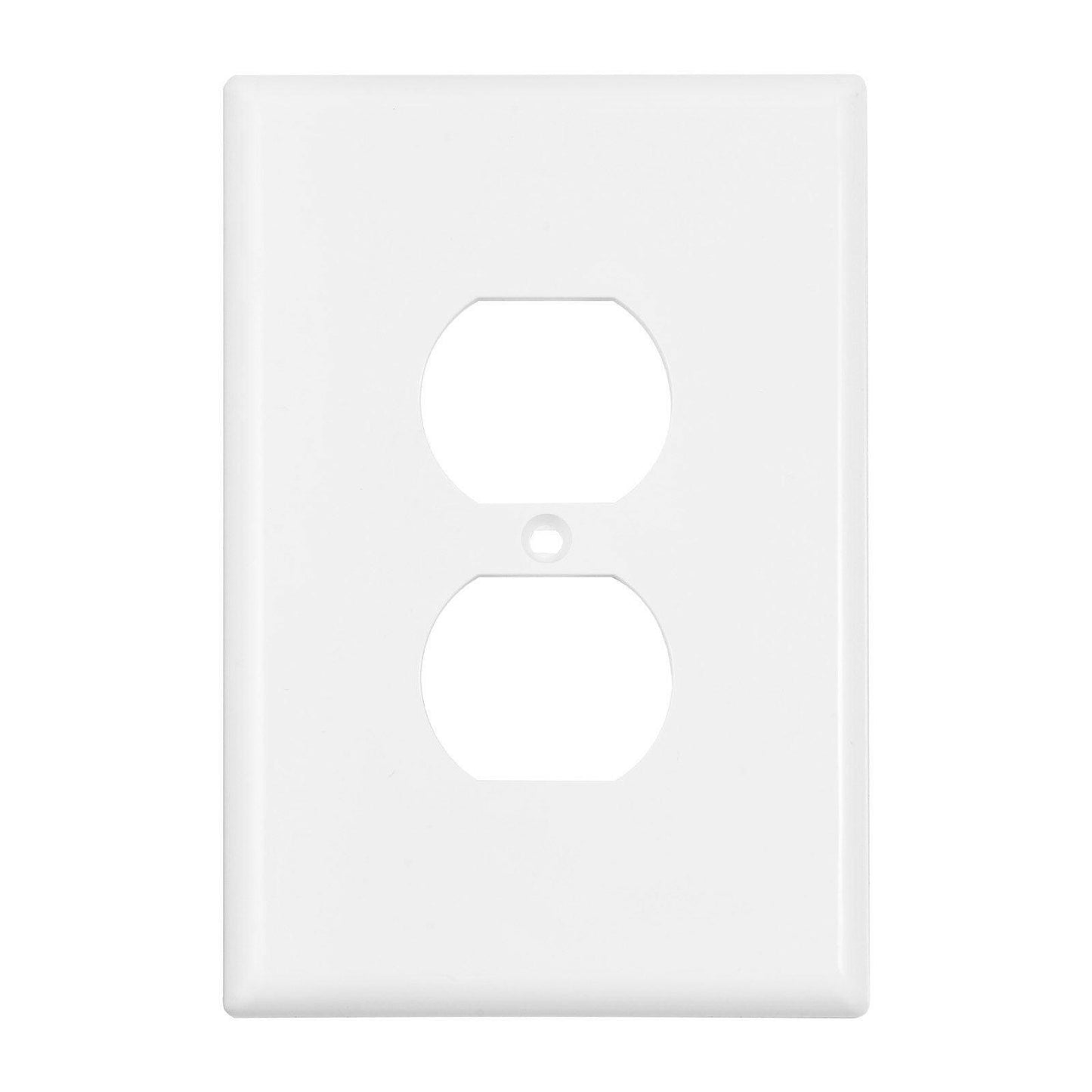 . Duplex Outlet Cover – White Polycarbonate Wall Plate 10 Pack - GoTypical