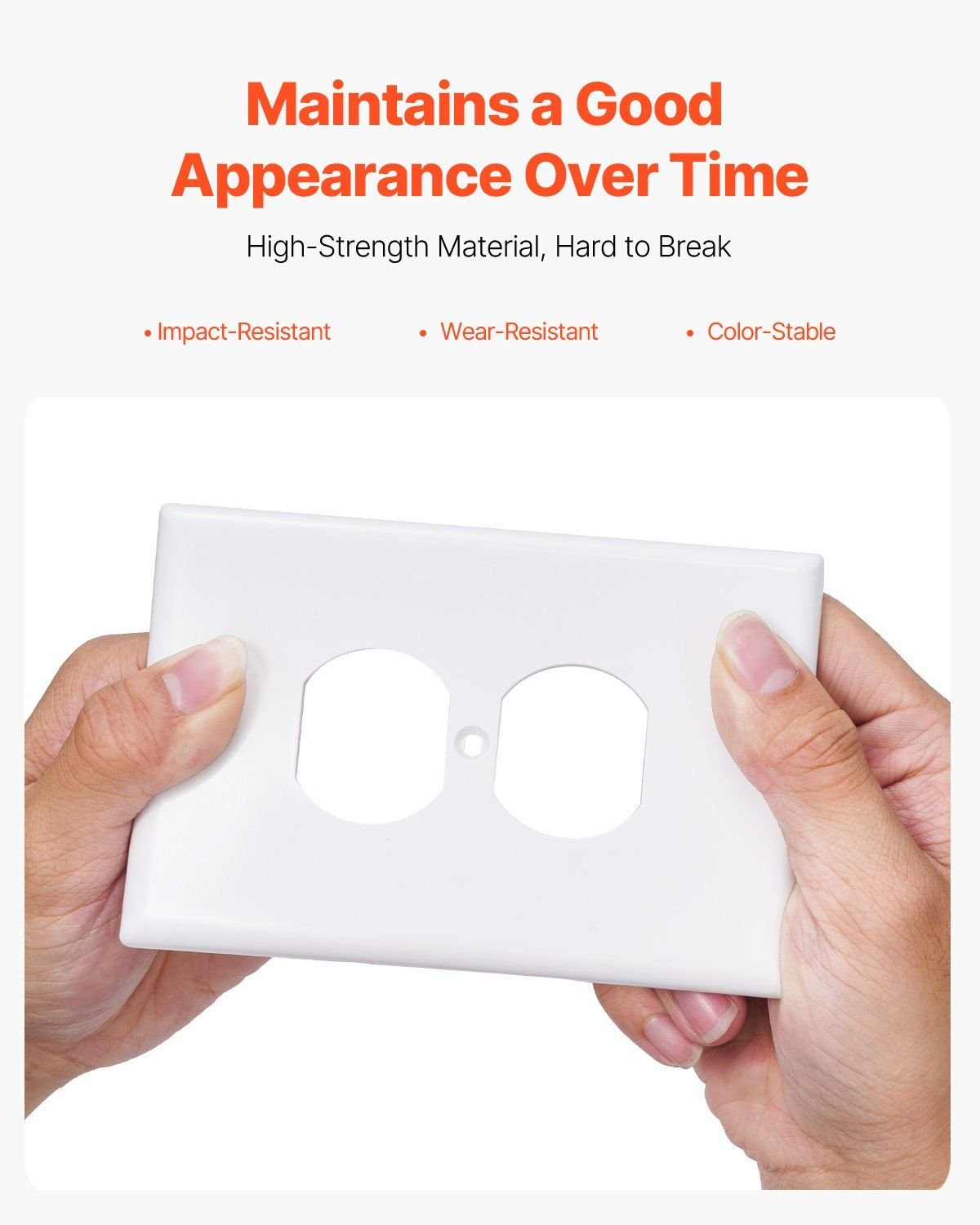 1 - Gang Duplex Outlet Covers Wall Outlet Cover 10 Pack Receptacle Faceplate - GoTypical