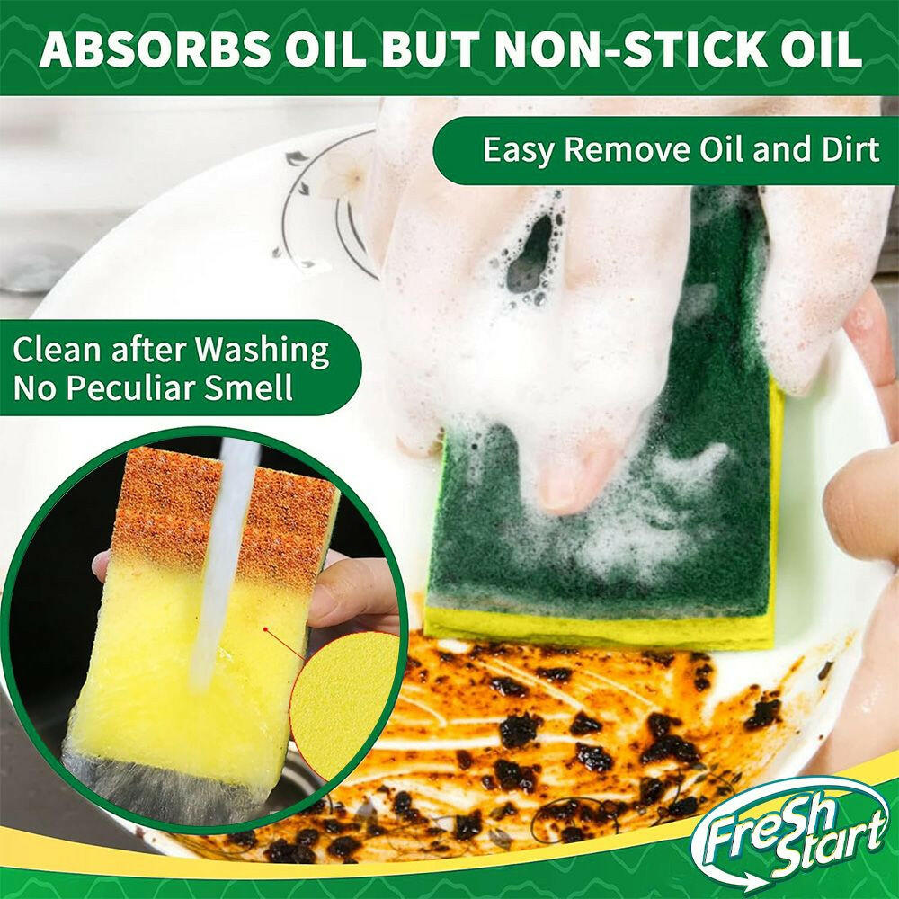 Multi-Purpose Cleaning Sponge Set – 10 or 20pcs Durable Scouring Pads - GoTypical