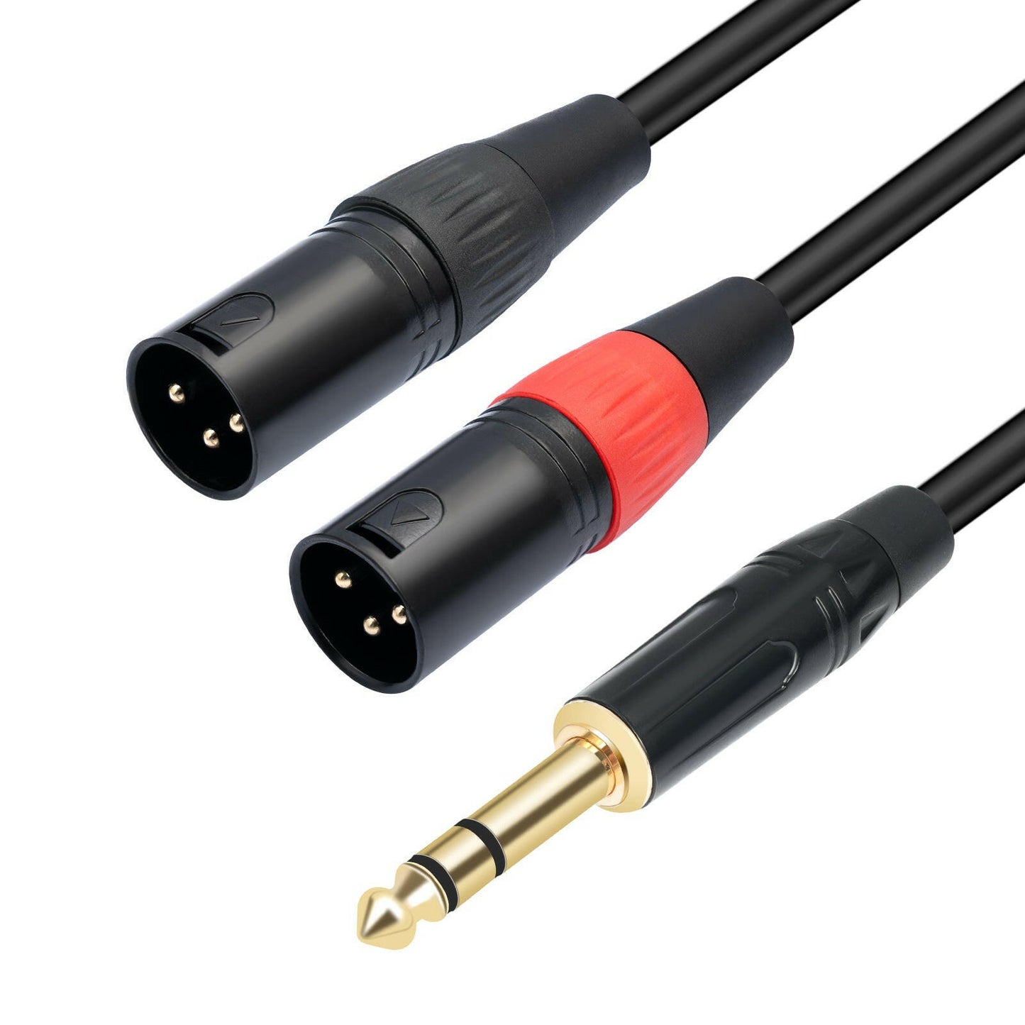 . 1/4" TRS Stereo to Dual XLR Audio Cable – Copper, Double Shielded - GoTypical