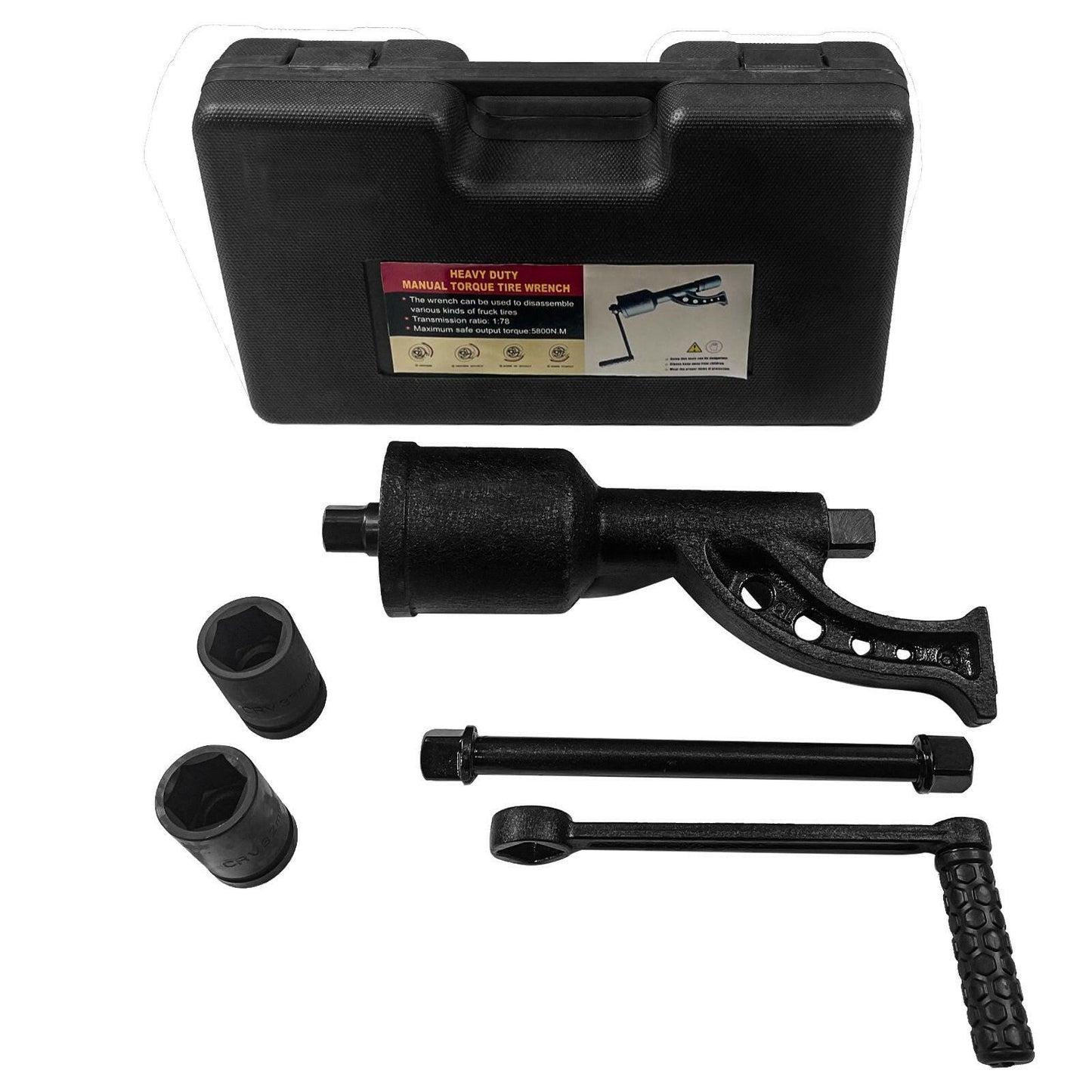 1:78 Torque Multiplier Wrench, 5800 NM Lug Nut Wrench Torque Wrench Set Lugnut Remover with Shell Labor Saving Wrench Tool for Truck Trailer RV Duty Torque Multiplier Tool - GoTypical