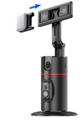 P02 Auto Face Tracking Stand 360 Rotation Phone Holder Desktop Tracking Gimbal Stabilizer Tripod for Live Vlogging Video.