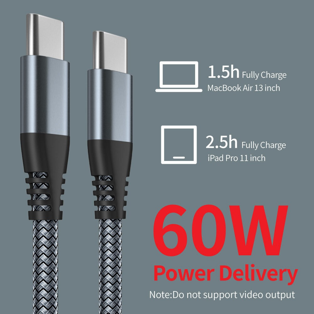 Double head Type-C cable TypeC elbow USB C to C charging cable suitable for Apple 15PD fast charging data cable