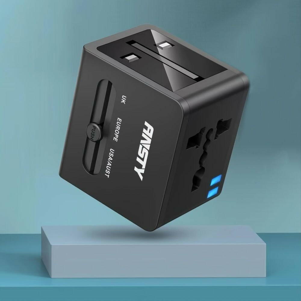 . Dual USB Travel Converter Plug – Universal European & American Socket - GoTypical