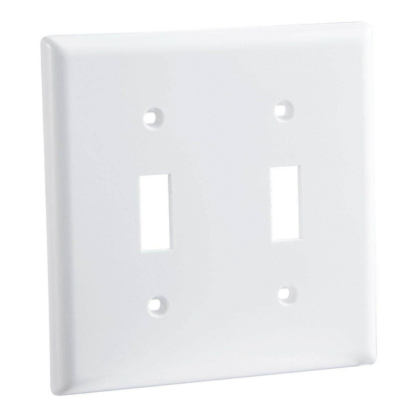 . 2-Gang Toggle Light Switch Wall Plates – White Polycarbonate - GoTypical