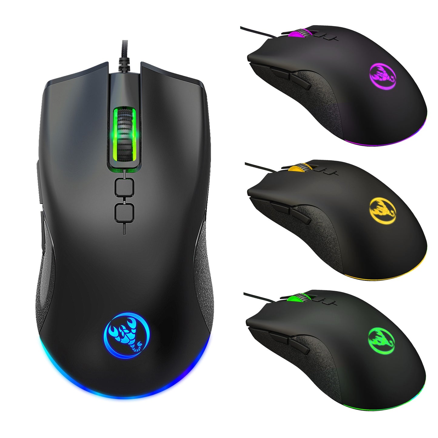 Esports Colorful Luminous Wired Mouse USB Laptop CF LOL Gaming Mouse
