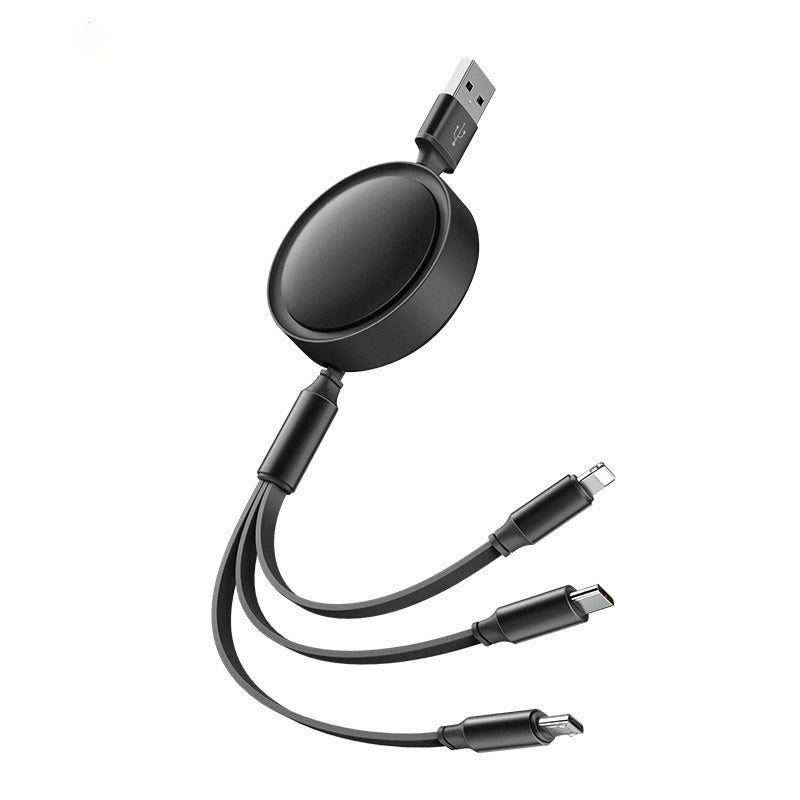 Neutral one to three data cable fast charging extension cable charging cable three in one data cable
