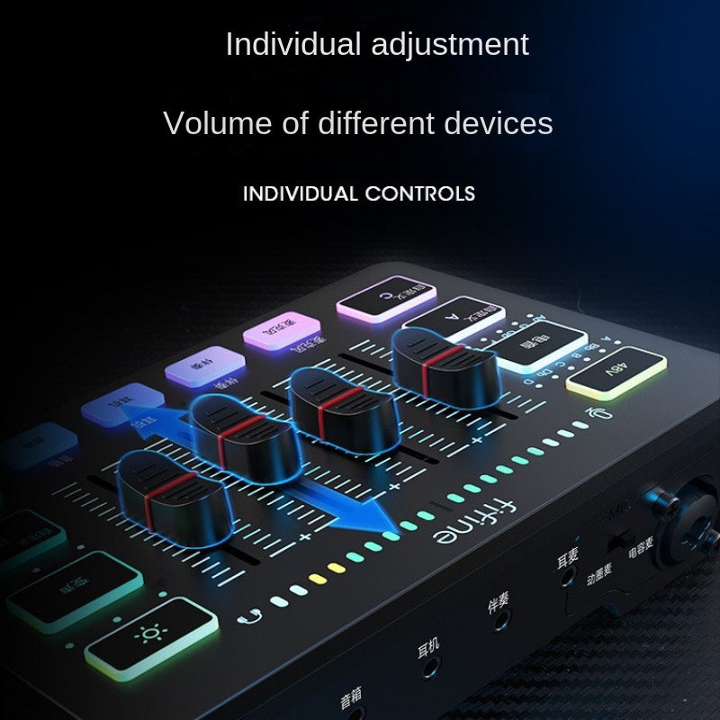 Fifine Game Live Streaming Equipment SC3 Full Set USB External Sound Card Microphone Desktop Karaoke.
