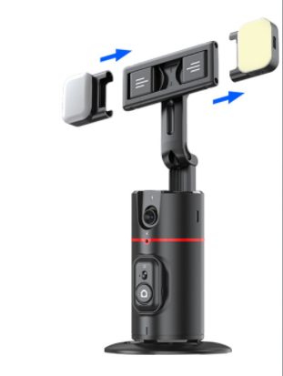 P02 Auto Face Tracking Stand 360 Rotation Phone Holder Desktop Tracking Gimbal Stabilizer Tripod for Live Vlogging Video.
