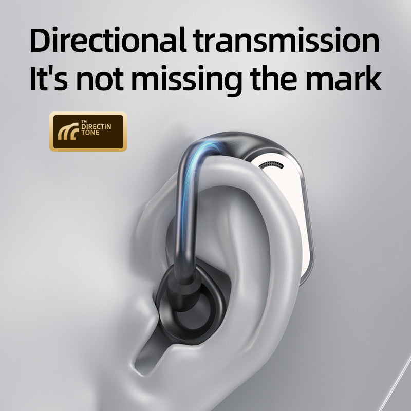 GT-R Bluetooth Earphones Hanging Ear Bone Conduction Wireless Bluetooth Earphones Long Range Office Business Digital Display Screen