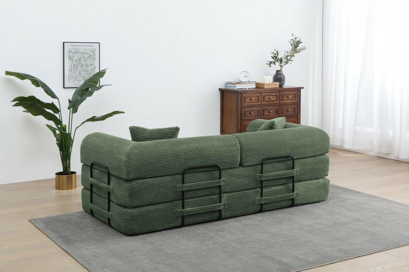 4 - in - 1 Convertible Sofa Bed - 77.9 Inch Modular Floor Couch - GoTypical