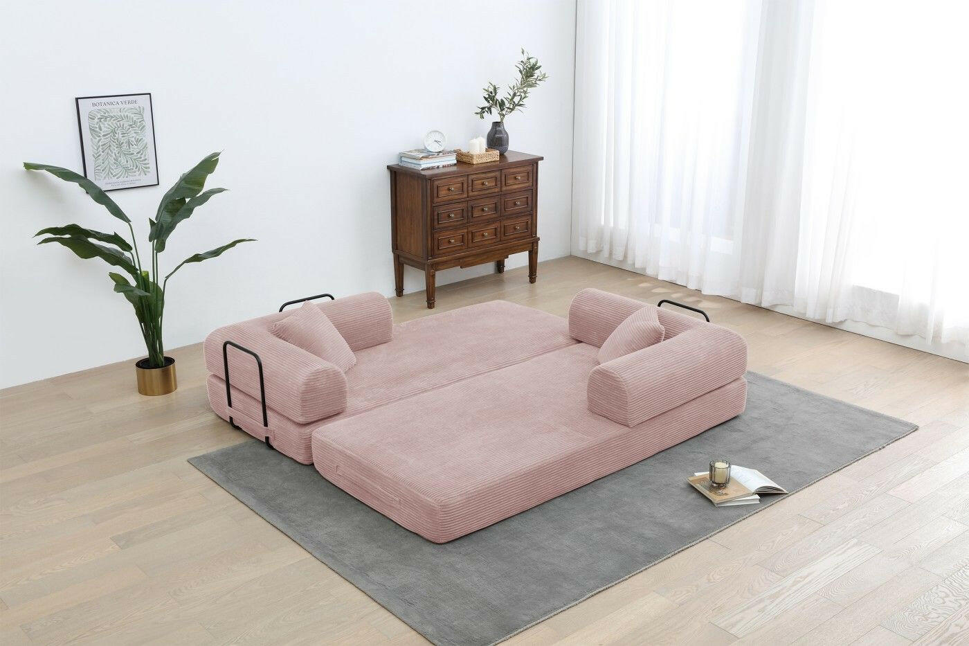 4 - in - 1 Convertible Sofa Bed - 77.9 Inch Modular Floor Couch - GoTypical