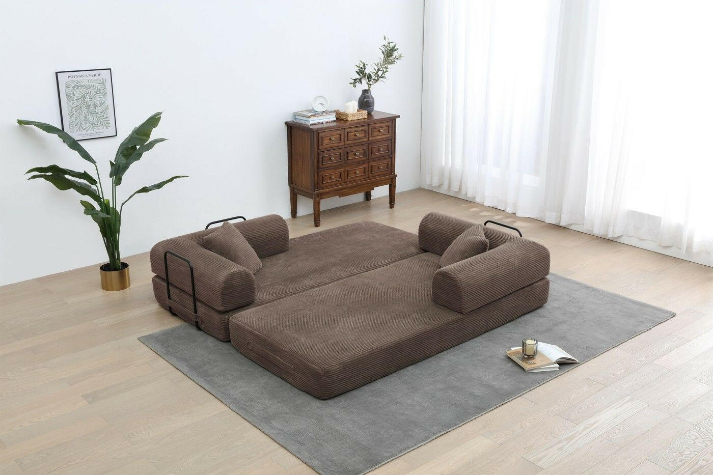 4 - in - 1 Convertible Sofa Bed - 77.9 Inch Modular Floor Couch - GoTypical