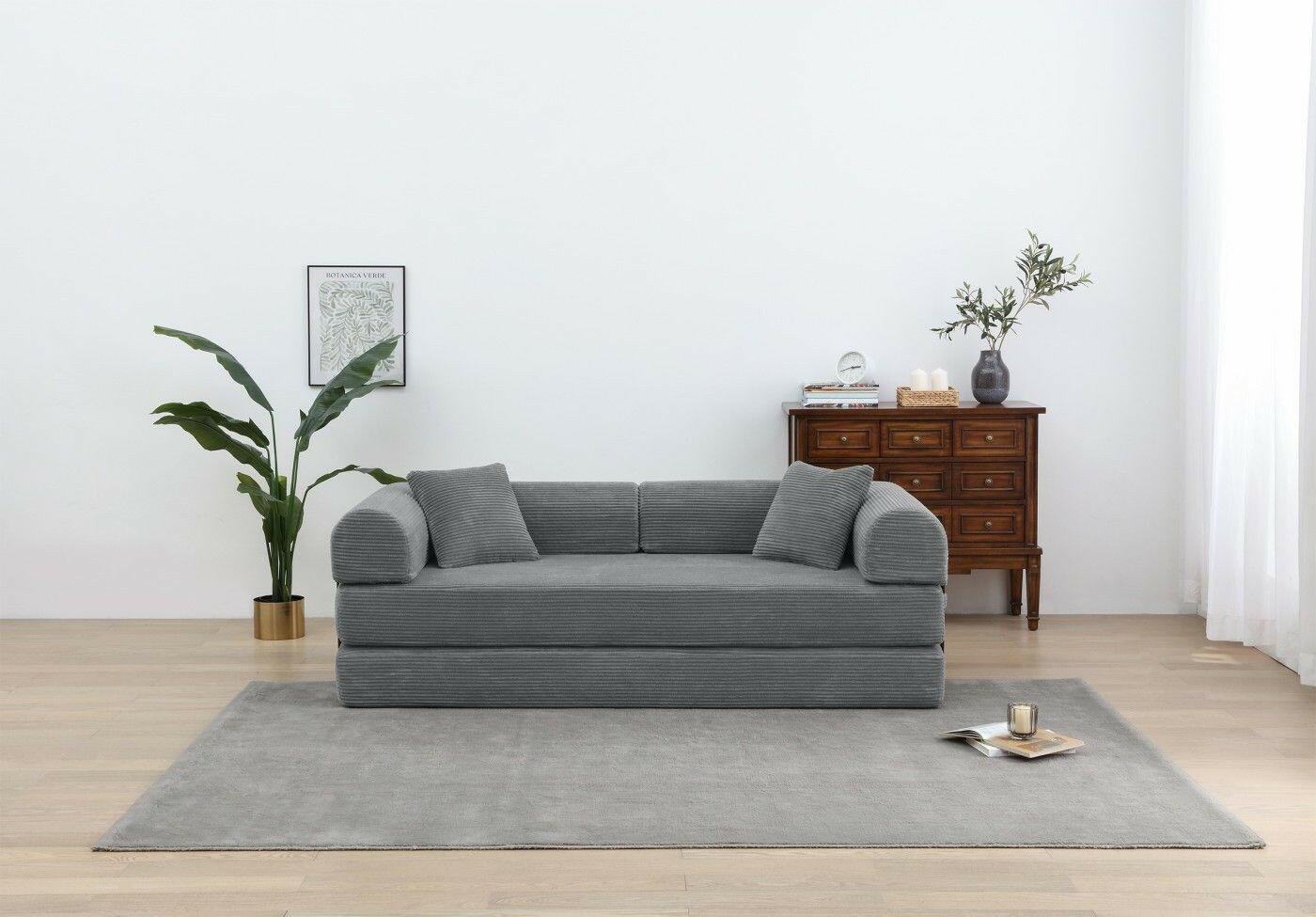 4 - in - 1 Convertible Sofa Bed - 77.9 Inch Modular Floor Couch - GoTypical