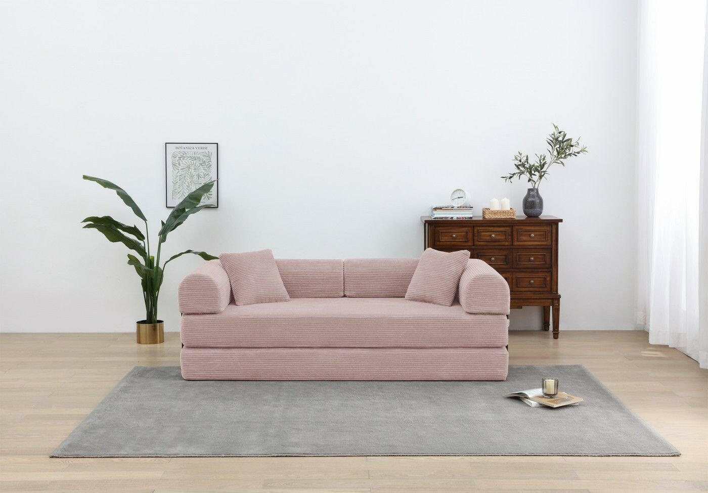 4 - in - 1 Convertible Sofa Bed - 77.9 Inch Modular Floor Couch - GoTypical