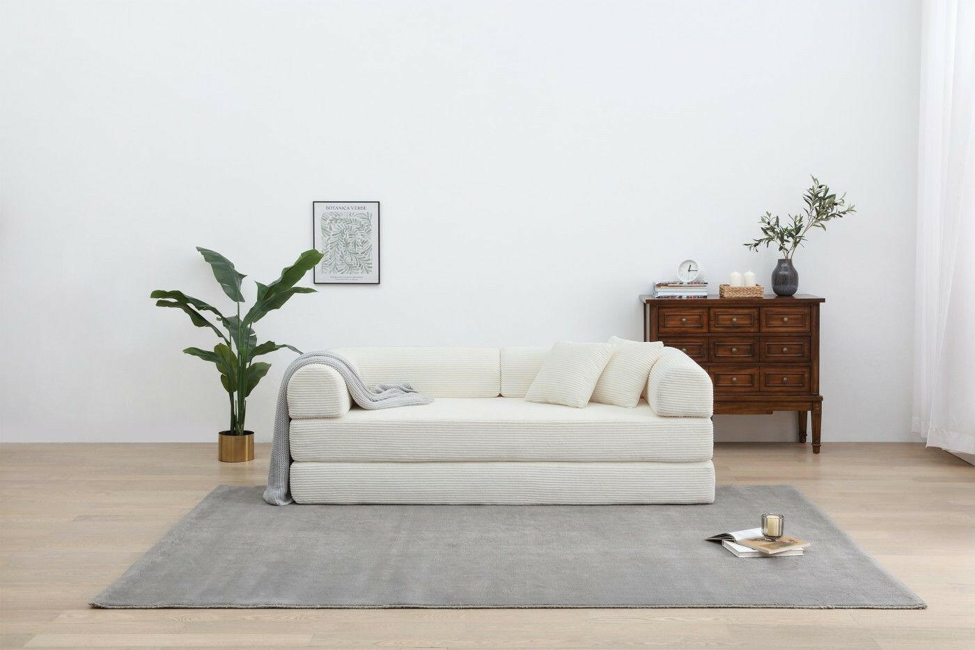 4 - in - 1 Convertible Sofa Bed - 77.9 Inch Modular Floor Couch - GoTypical