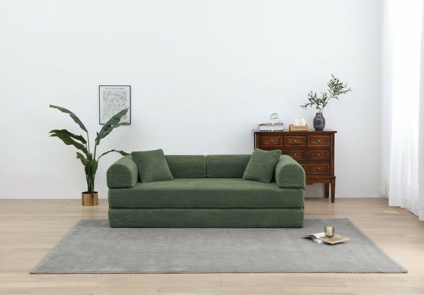 4 - in - 1 Convertible Sofa Bed - 77.9 Inch Modular Floor Couch - GoTypical