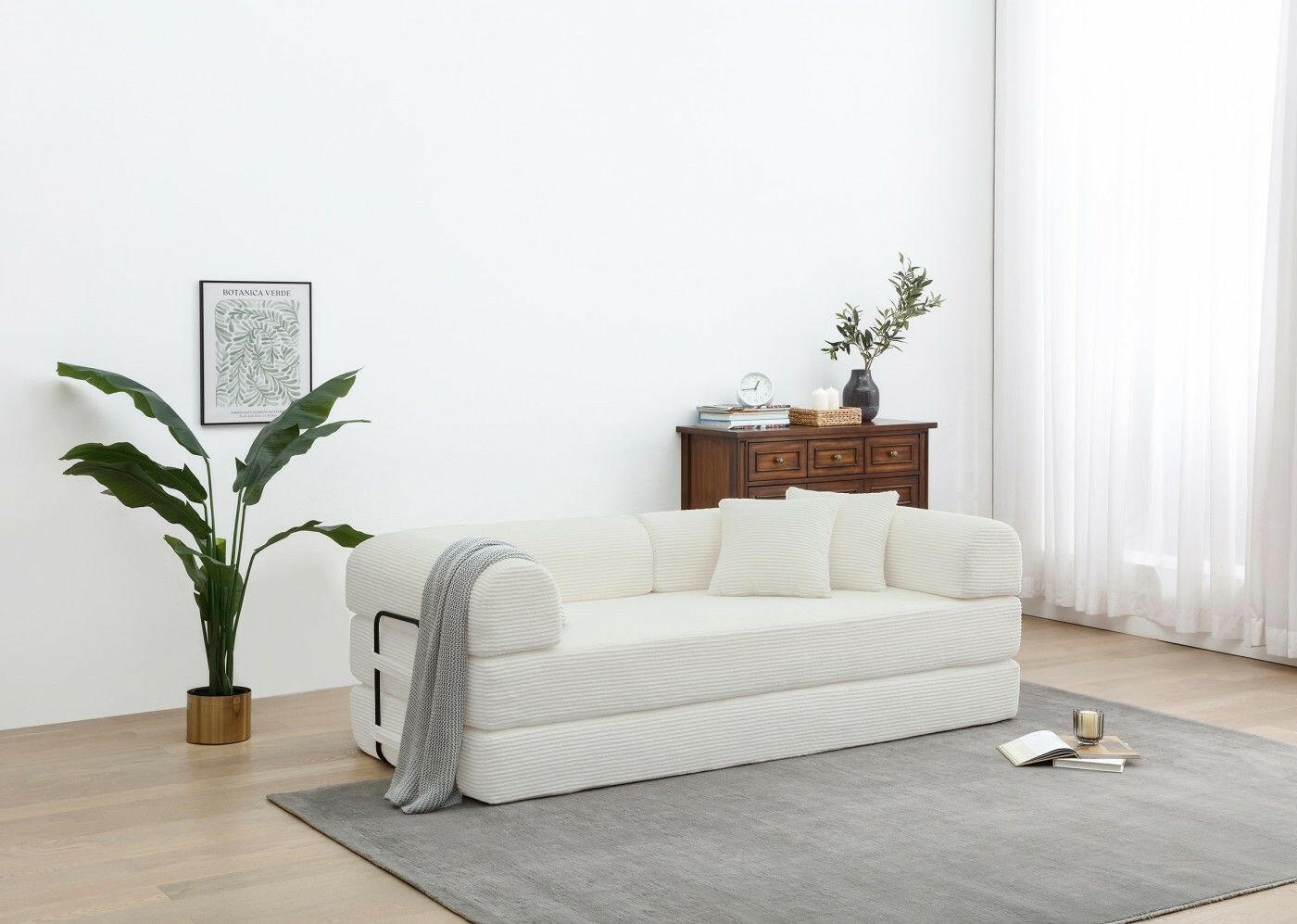 4 - in - 1 Convertible Sofa Bed - 77.9 Inch Modular Floor Couch - GoTypical