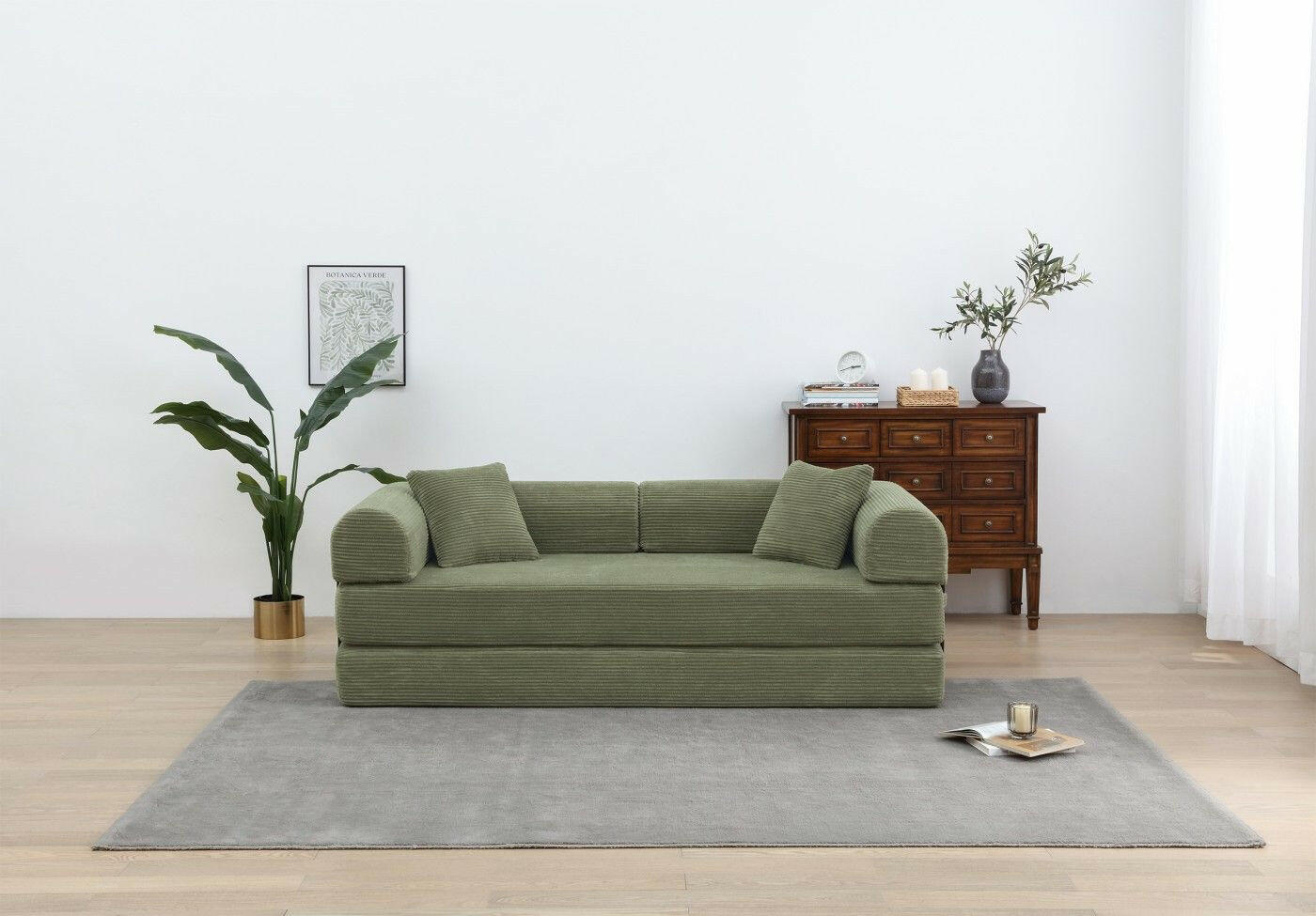 4 - in - 1 Convertible Sofa Bed - 77.9 Inch Modular Floor Couch - GoTypical