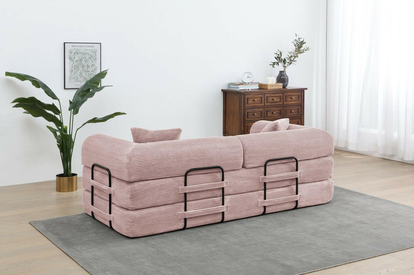 4 - in - 1 Convertible Sofa Bed - 77.9 Inch Modular Floor Couch - GoTypical