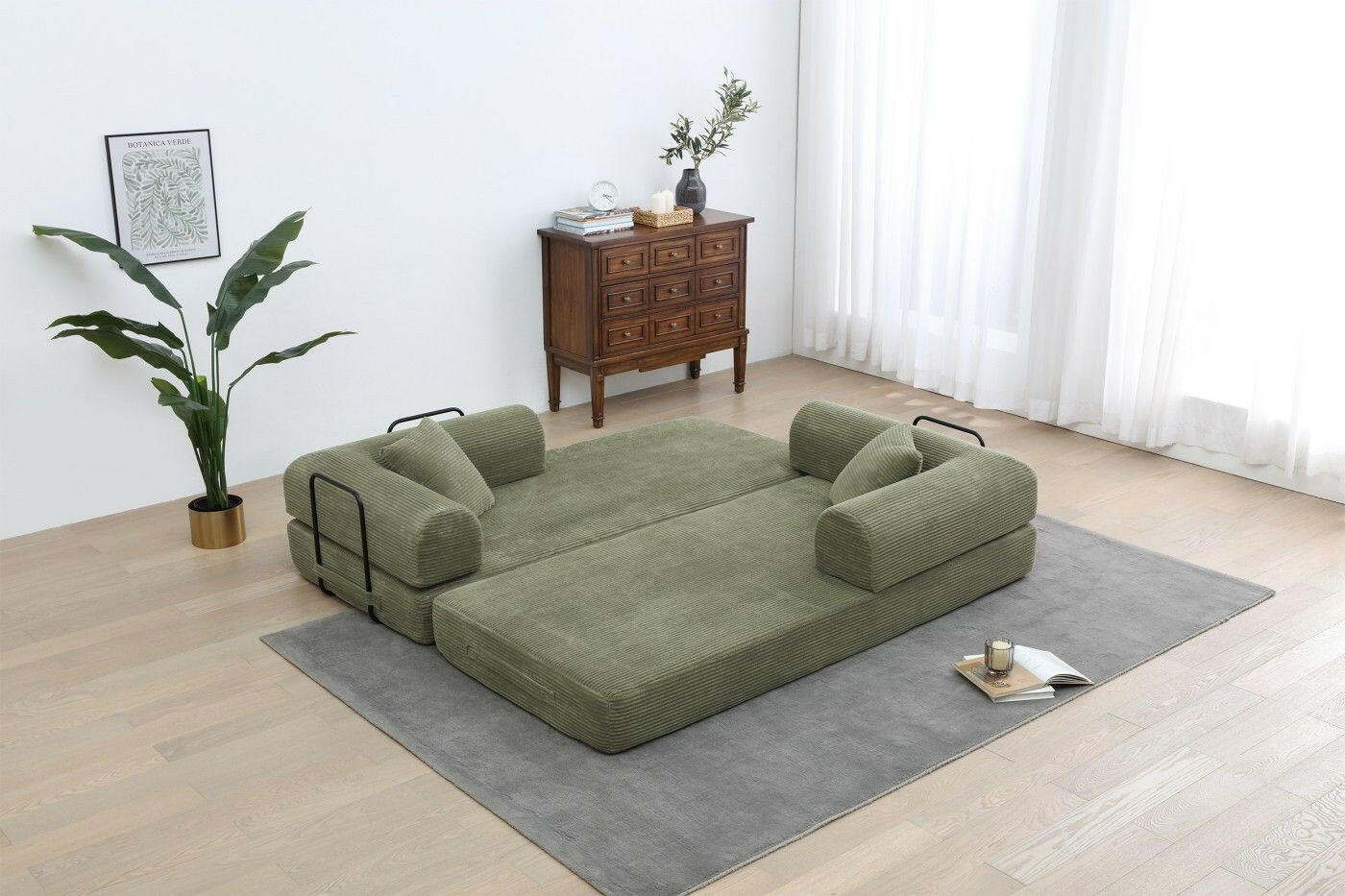 4 - in - 1 Convertible Sofa Bed - 77.9 Inch Modular Floor Couch - GoTypical