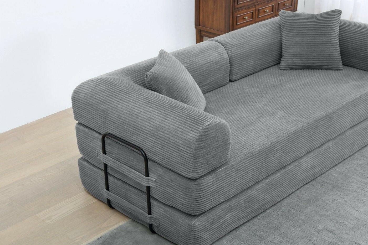 4 - in - 1 Convertible Sofa Bed - 77.9 Inch Modular Floor Couch - GoTypical