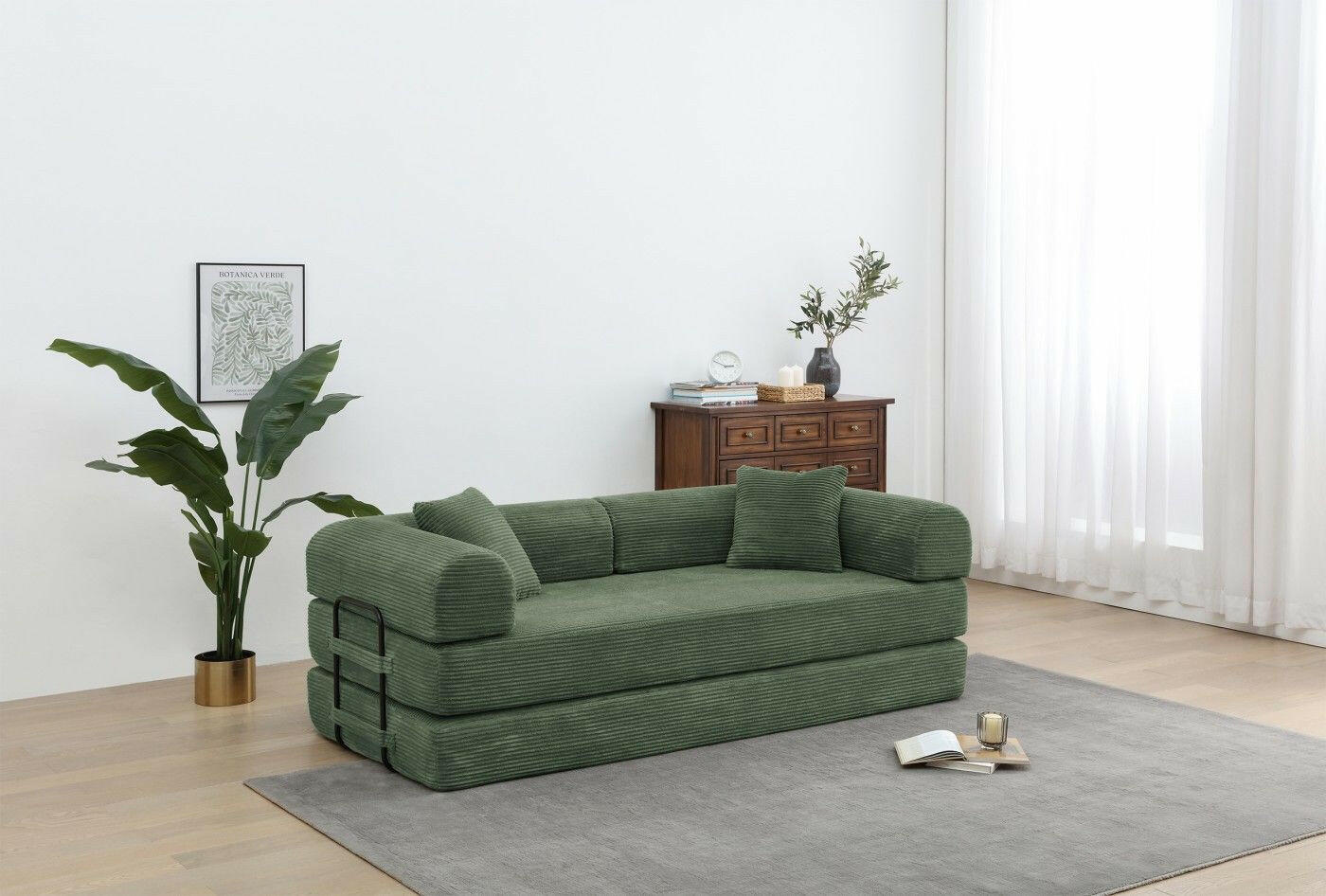4 - in - 1 Convertible Sofa Bed - 77.9 Inch Modular Floor Couch - GoTypical