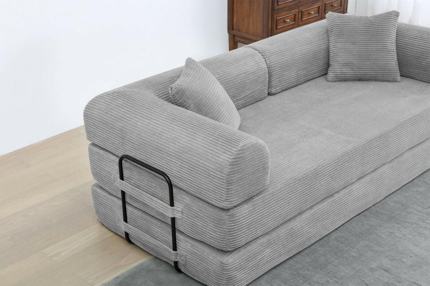 4 - in - 1 Convertible Sofa Bed - 77.9 Inch Modular Floor Couch - GoTypical