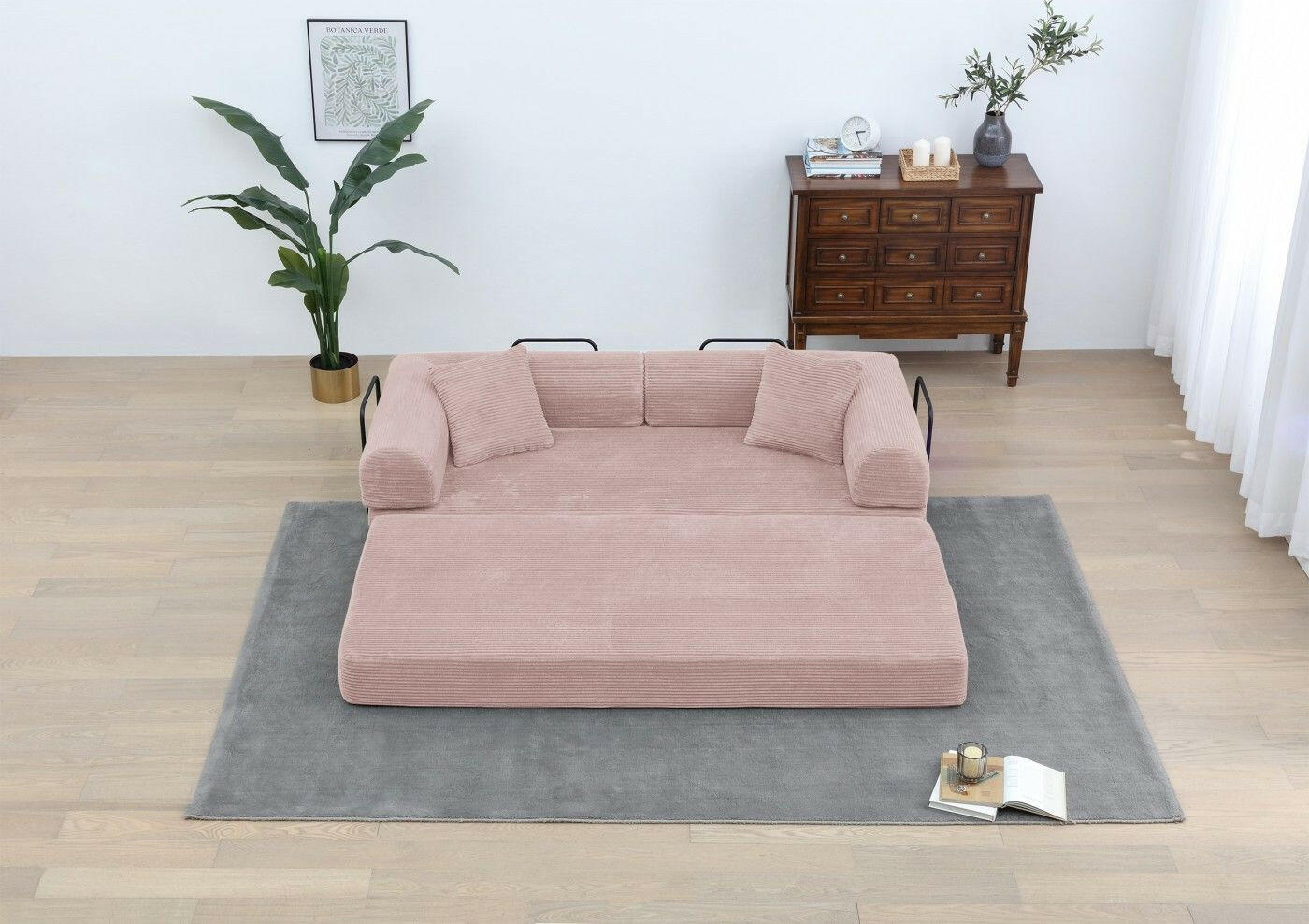 4 - in - 1 Convertible Sofa Bed - 77.9 Inch Modular Floor Couch - GoTypical