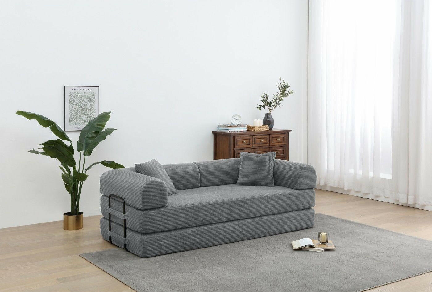 4 - in - 1 Convertible Sofa Bed - 77.9 Inch Modular Floor Couch - GoTypical