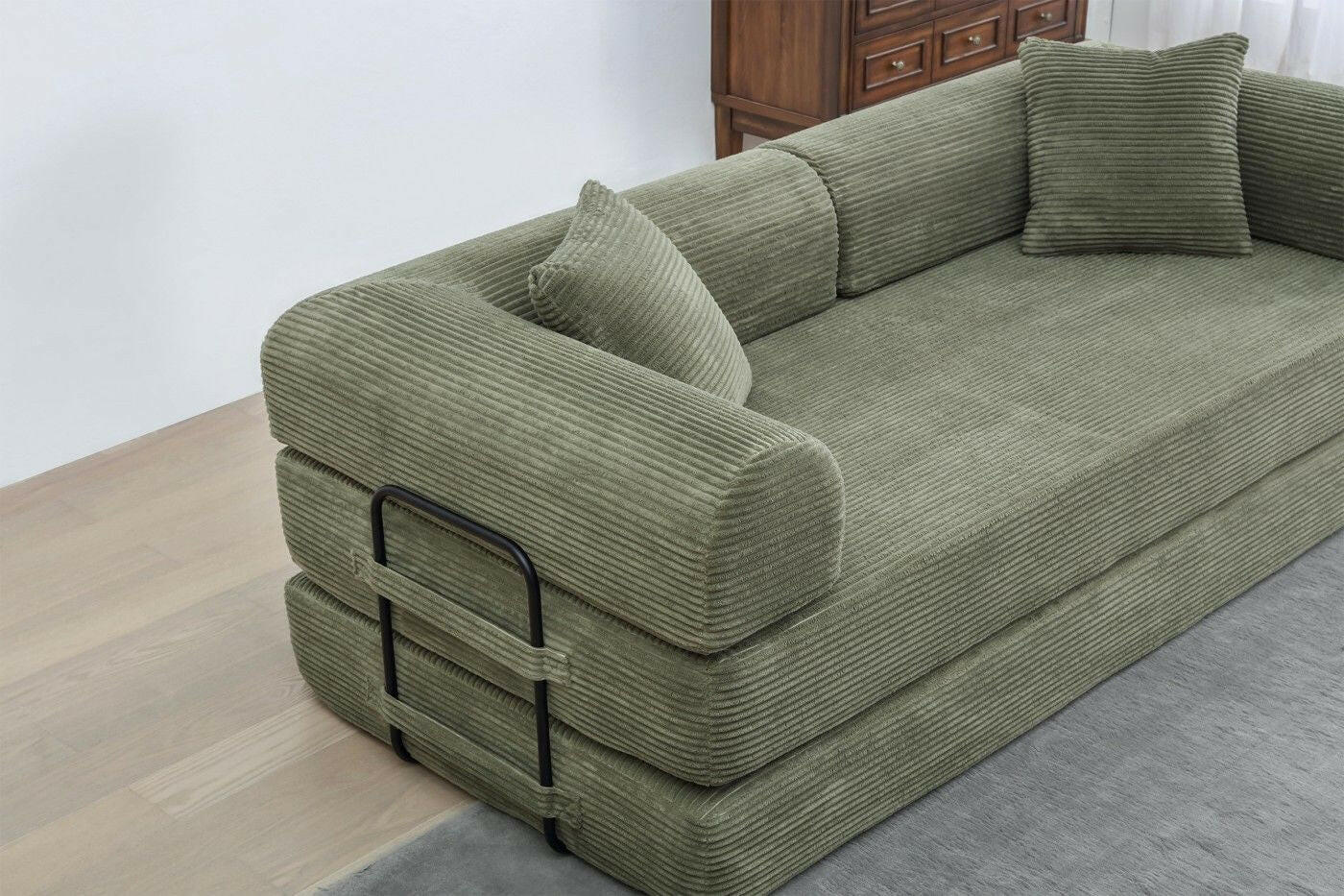4 - in - 1 Convertible Sofa Bed - 77.9 Inch Modular Floor Couch - GoTypical