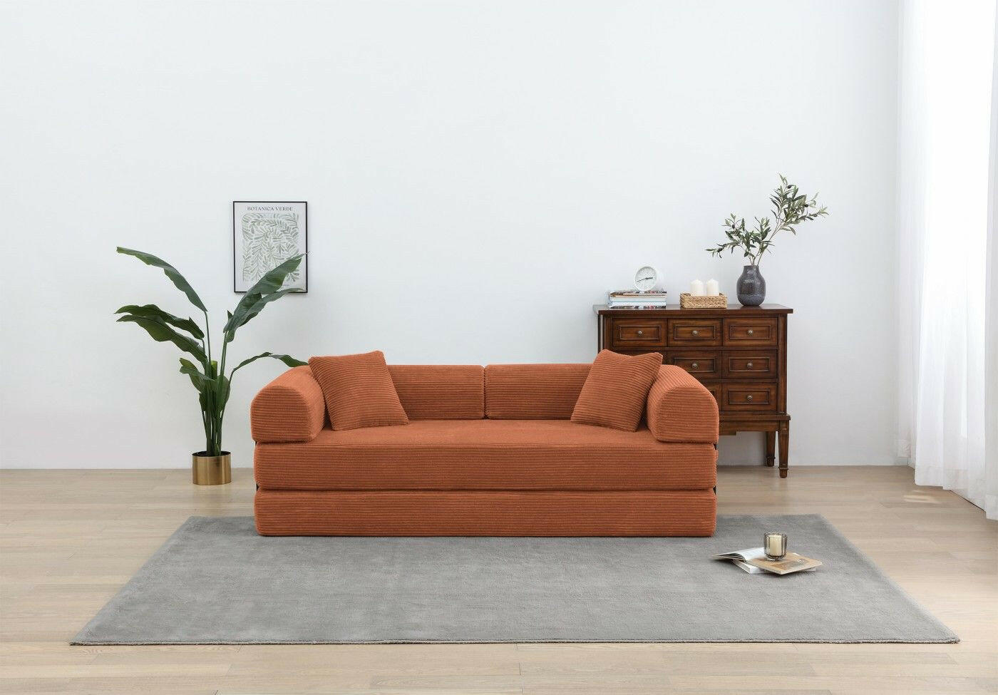 4 - in - 1 Convertible Sofa Bed - 77.9 Inch Modular Floor Couch - GoTypical