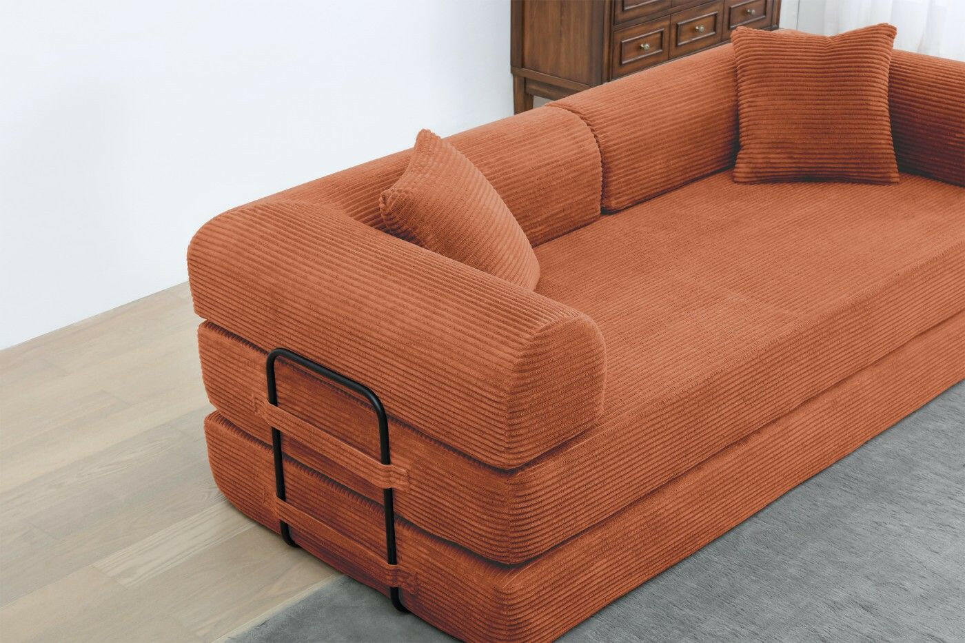 4 - in - 1 Convertible Sofa Bed - 77.9 Inch Modular Floor Couch - GoTypical