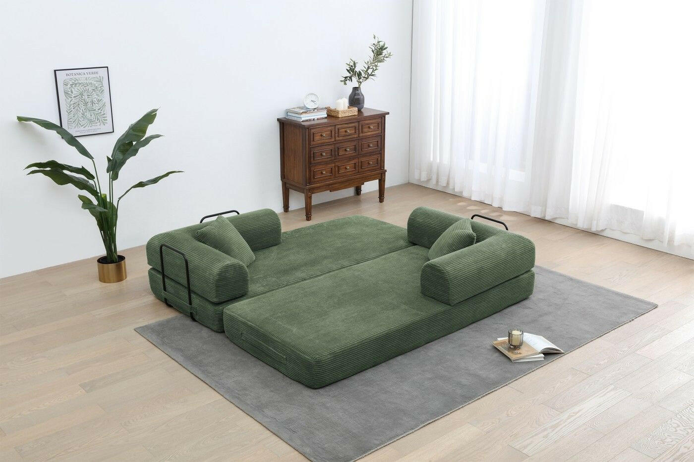 4 - in - 1 Convertible Sofa Bed - 77.9 Inch Modular Floor Couch - GoTypical