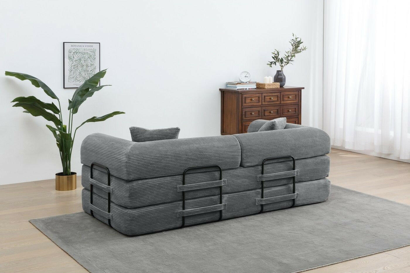 4 - in - 1 Convertible Sofa Bed - 77.9 Inch Modular Floor Couch - GoTypical