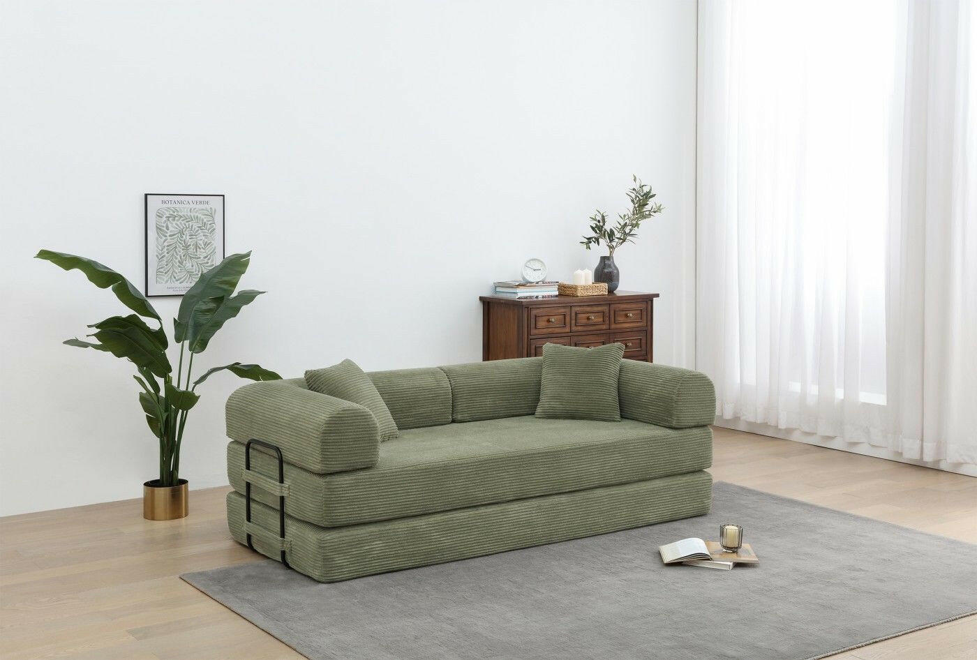4 - in - 1 Convertible Sofa Bed - 77.9 Inch Modular Floor Couch - GoTypical