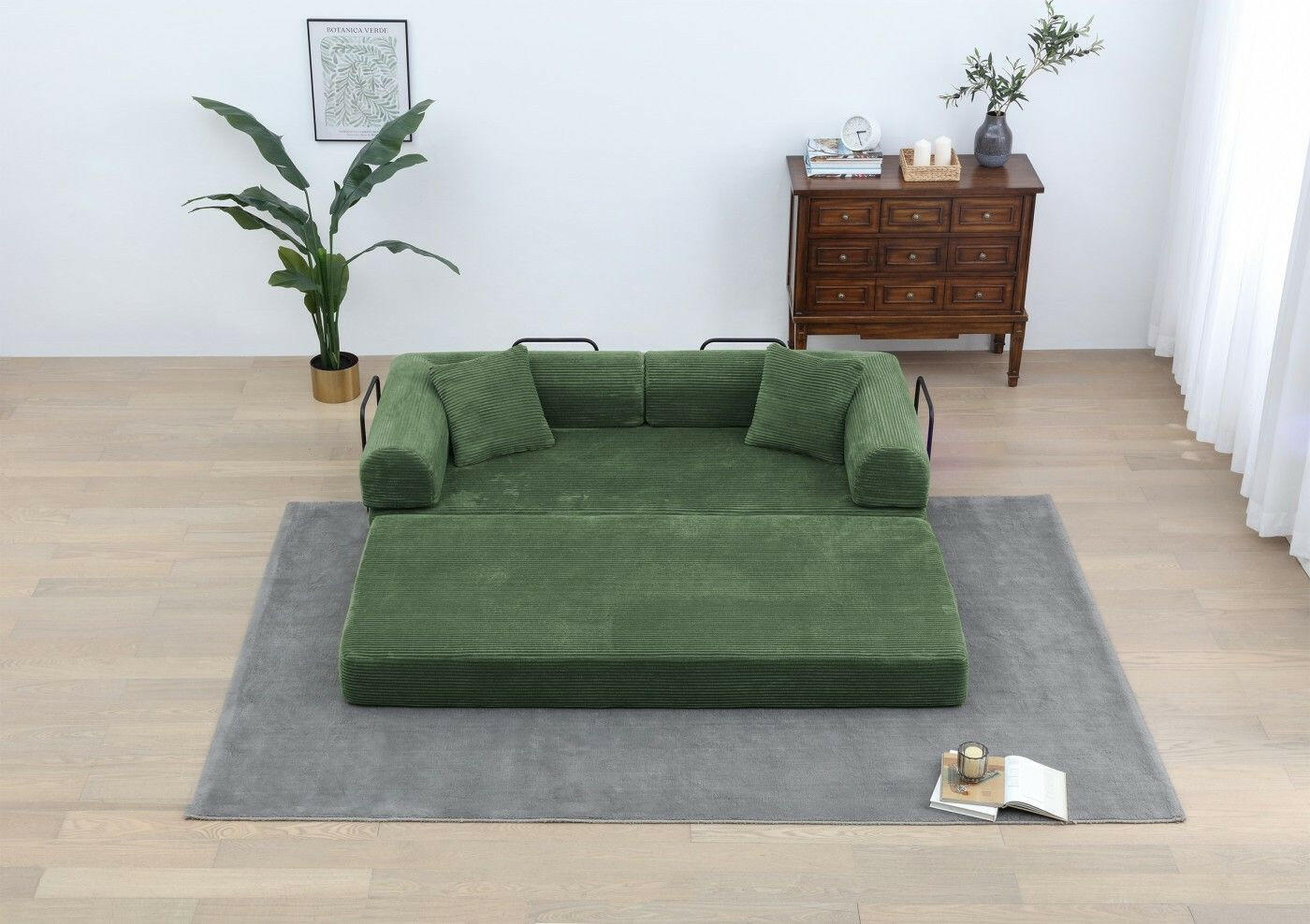 4 - in - 1 Convertible Sofa Bed - 77.9 Inch Modular Floor Couch - GoTypical