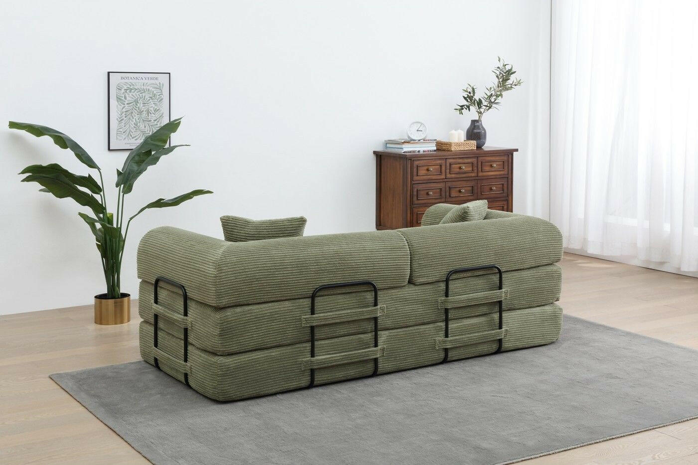 4 - in - 1 Convertible Sofa Bed - 77.9 Inch Modular Floor Couch - GoTypical