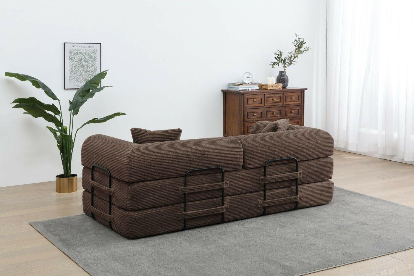 4 - in - 1 Convertible Sofa Bed - 77.9 Inch Modular Floor Couch - GoTypical