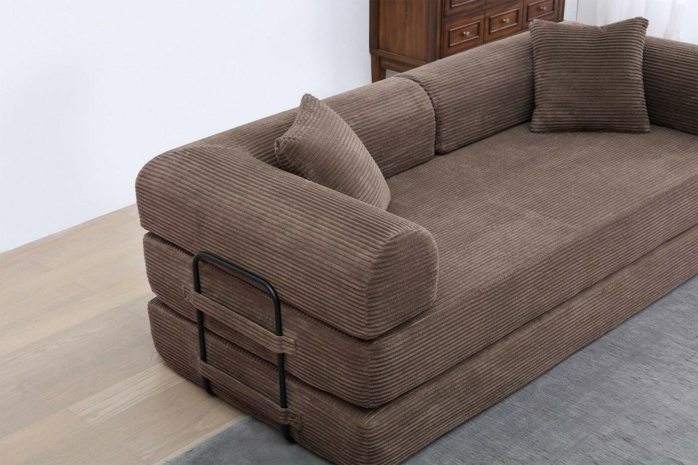 4 - in - 1 Convertible Sofa Bed - 77.9 Inch Modular Floor Couch - GoTypical