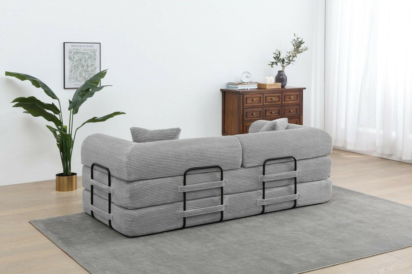 4 - in - 1 Convertible Sofa Bed - 77.9 Inch Modular Floor Couch - GoTypical