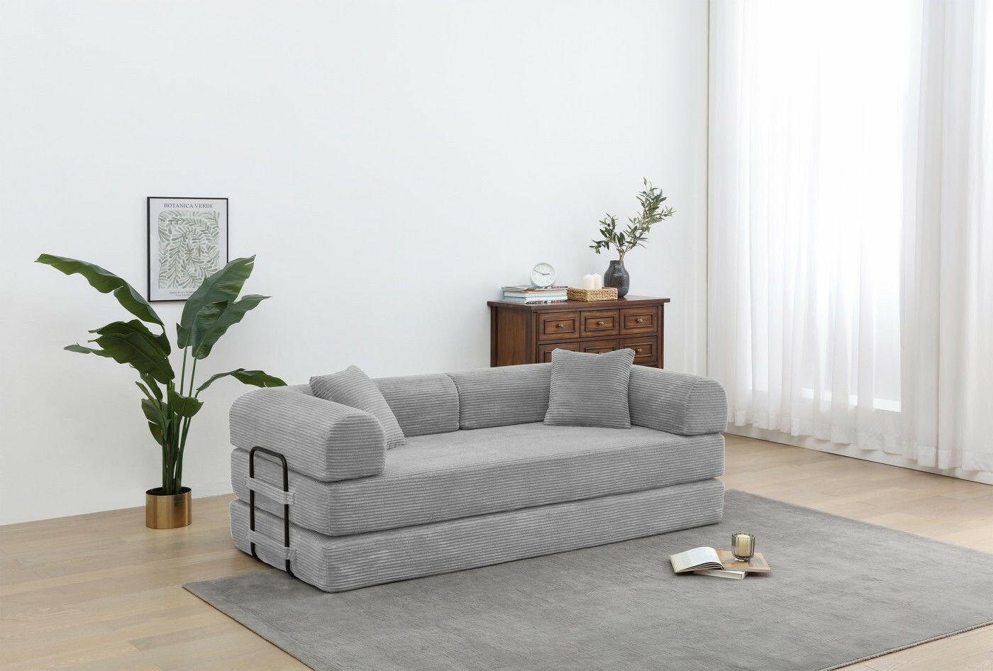 4 - in - 1 Convertible Sofa Bed - 77.9 Inch Modular Floor Couch - GoTypical