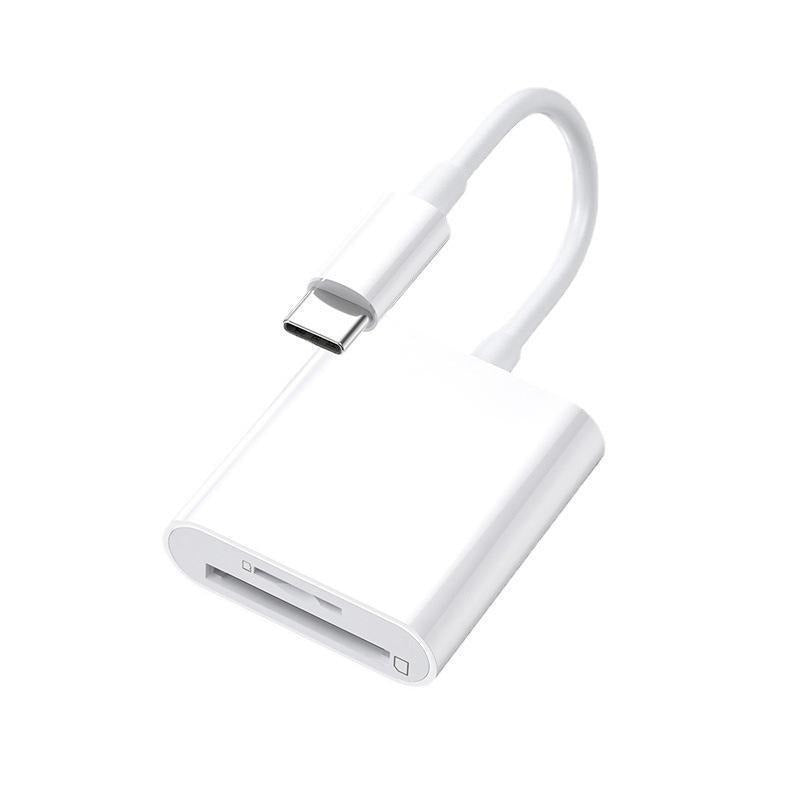 Suitable for Apple 2-in-1 card reader, phone lighting converter, TF+SD card, OTG multifunctional camera.