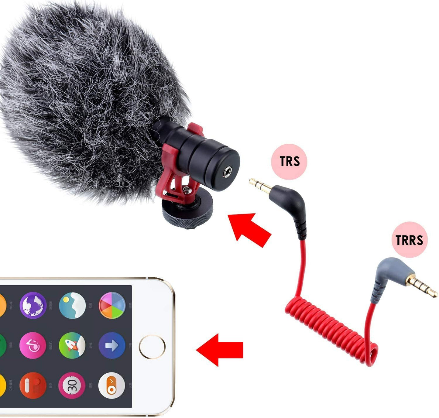 Suitable for BOYA RODE wireless lavalier microphone cable SC7 Little Bee SC2 mobile phone cable