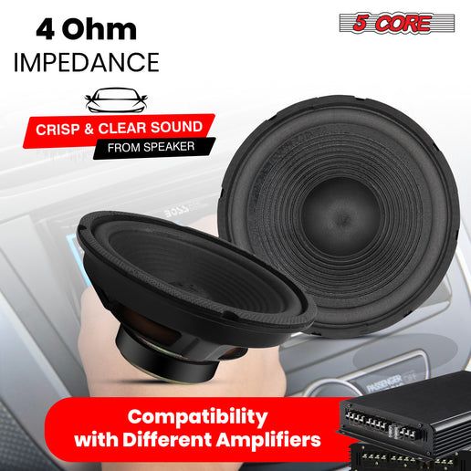 5 Core 8 Inch Subwoofer Speaker 1000W Combined Peak 4Ohm Replacement Car Bass Sub Woofer - GoTypical