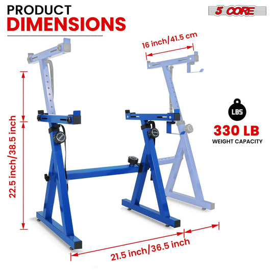 5 Core Adjustable Keyboard Stand – Z Style Blue Heavy Duty 54-88 Keys - GoTypical