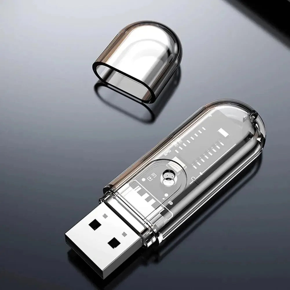 USB interface Bluetooth receiver 5.3 mobile phone Bluetooth connection car computer speaker audio adapter to play music.