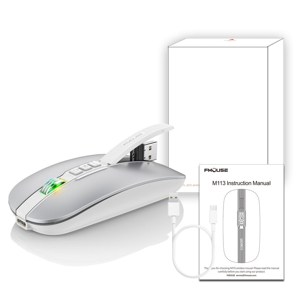Wireless Mouse Bluetooth Dual Mode 2.4G/BT5.1 Silent Mouse 2400DPI PC Notebook Business Office