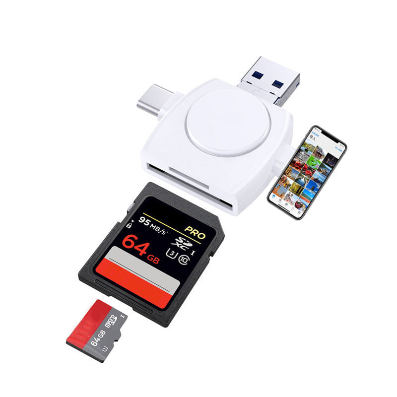 TF card SD card reader suitable for Apple USB C Android Typec computer USB laptop 4in1 card reader.